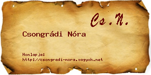 Csongrádi Nóra névjegykártya