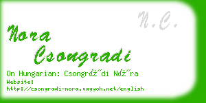 nora csongradi business card